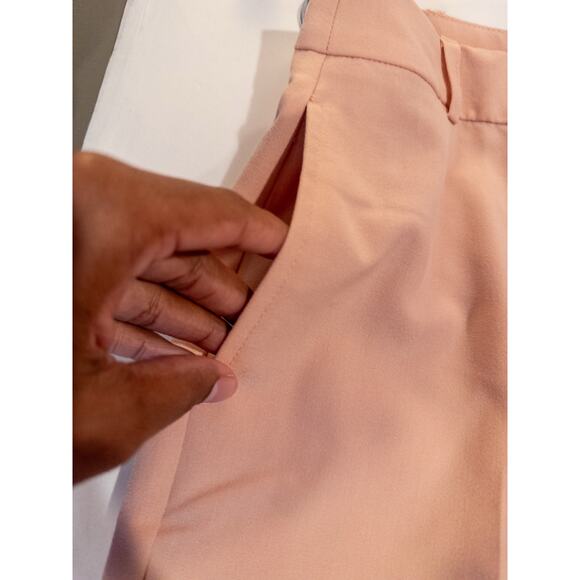 ASOS Design NWT Straight Leg Blush Pink High Waist Trousers Size 0 - Picture 5 of 8